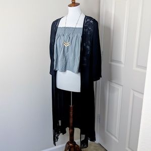 [NWOT] Boho Black Lace Kimono